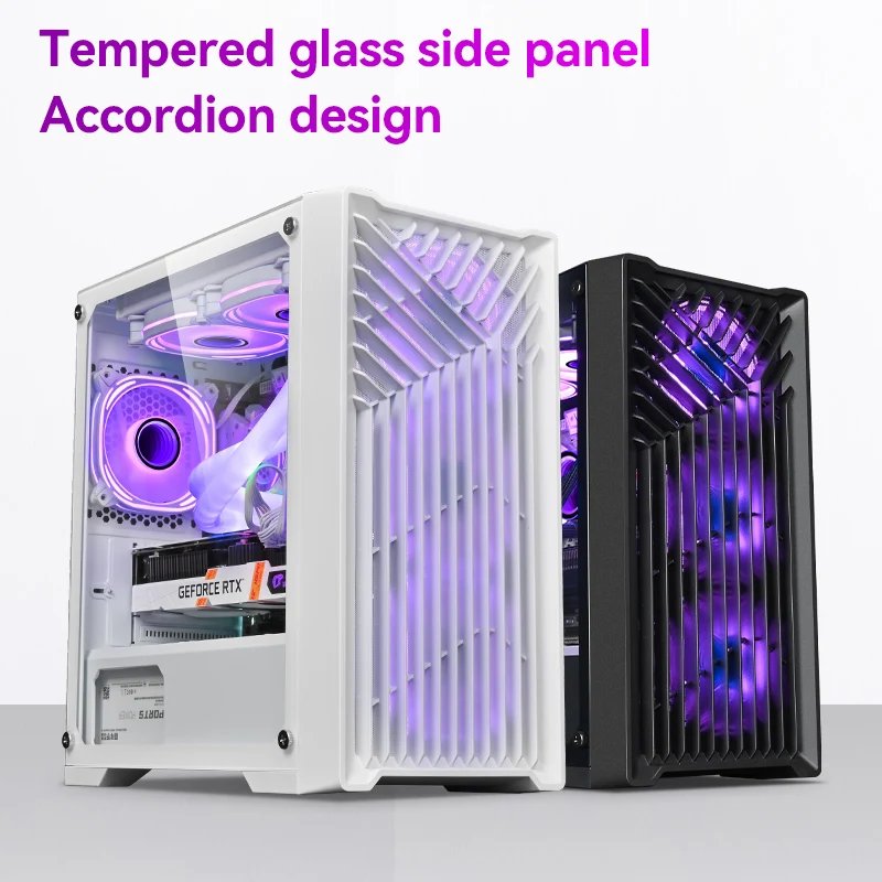 Снеговик новый двойной закаленное стекло панель ATX игровой компьютерный корпус RGB Настольный ПК шкаф с кубиком стеклянный