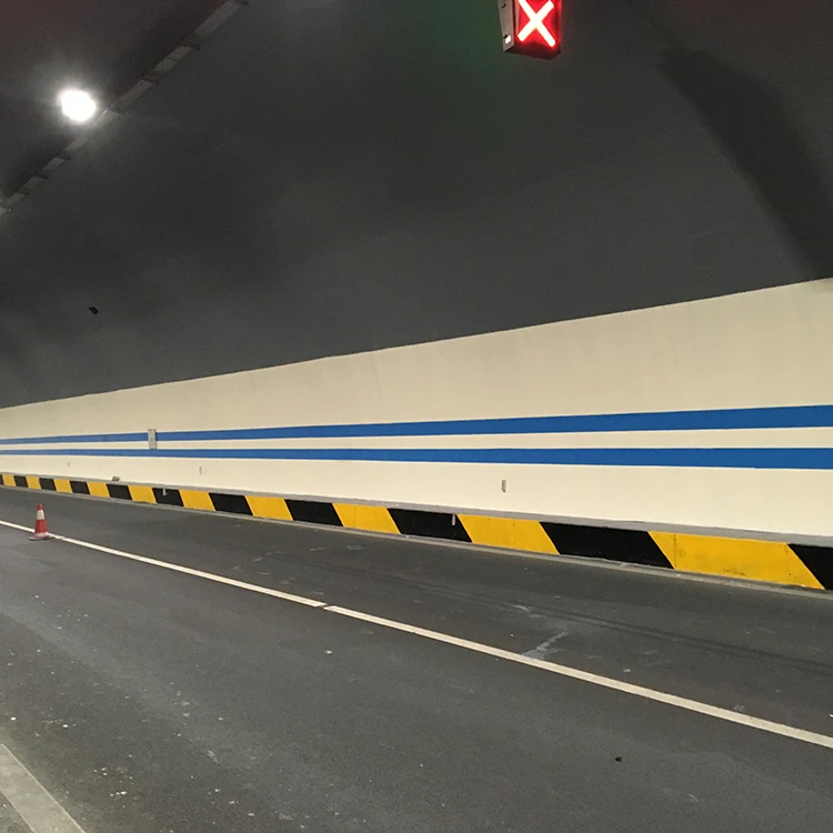 Self-cleaning concentrating light and increasing brightness paint for tunnel