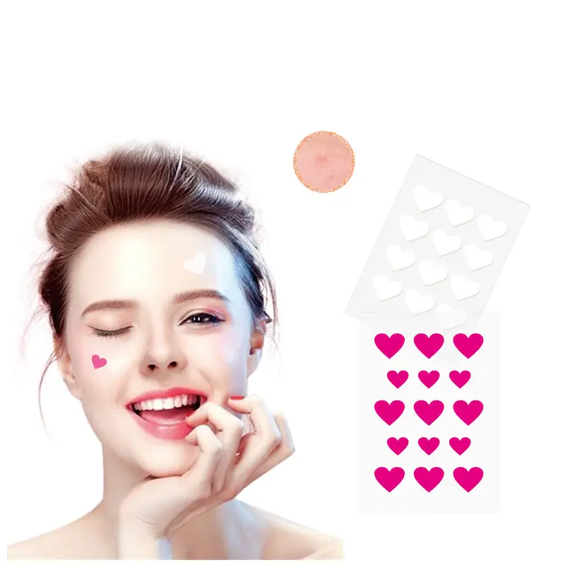 Cute Acne blemish pimple Patches hydrocolloid pimple patch heart and star shape 15 patches
