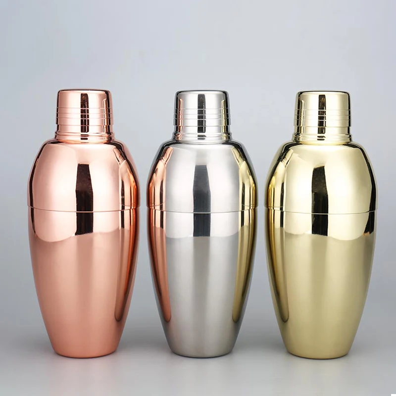 Manufacturers sell 304 Stainless Steel Cocktail Shaker 500ml New American Style Shaker Bar Milk Tea Shop General Bar Tools