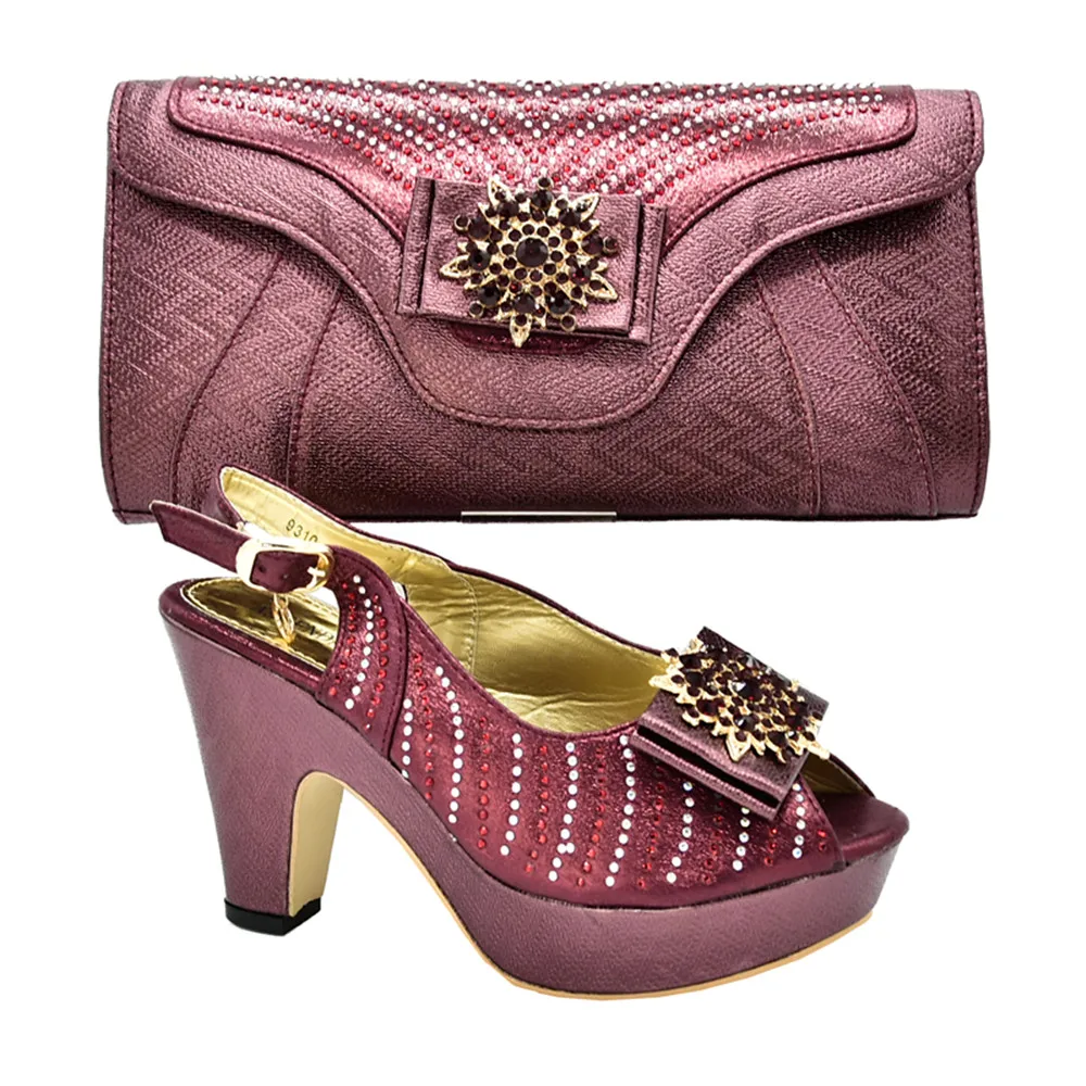 2019 italian shoes and bag set african shoes and bag set for wedding new beautiful designs  ES117