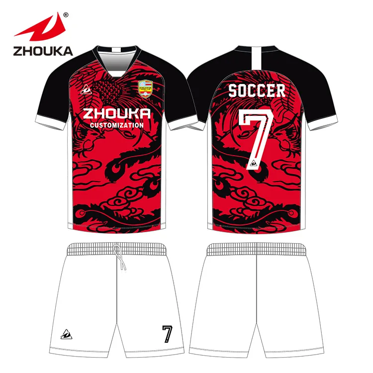 Wholesale sublimation custom football tracksuit full set soccer kits training uniform club football jersey shirt set soccer wear