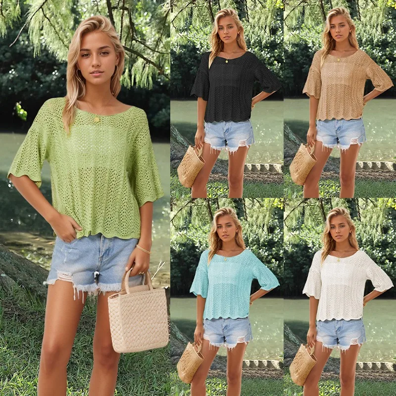 Fashion Appear thin women fat spring autumn comfortable O Neck white summer sweater