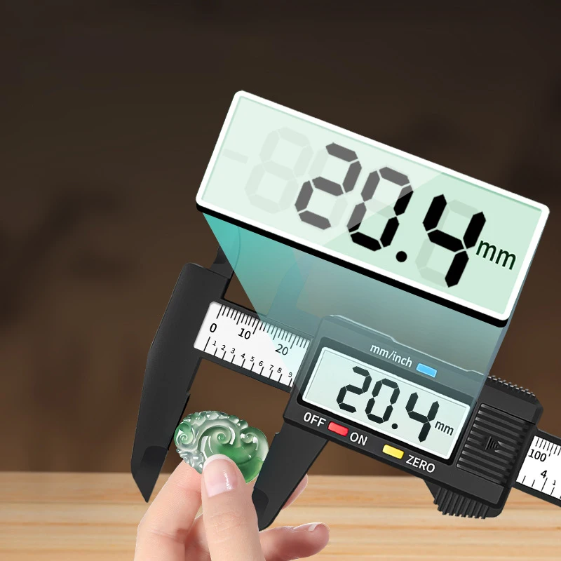 150mm Electronic Digital Caliper - High Precision Plastic Vernier Caliper with LCD Display
