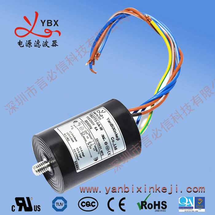 Yanbixin Manufacturer T-Series High Efficiency 1A Wire AC Power EMI Filter Special for Household Equipment home appliances