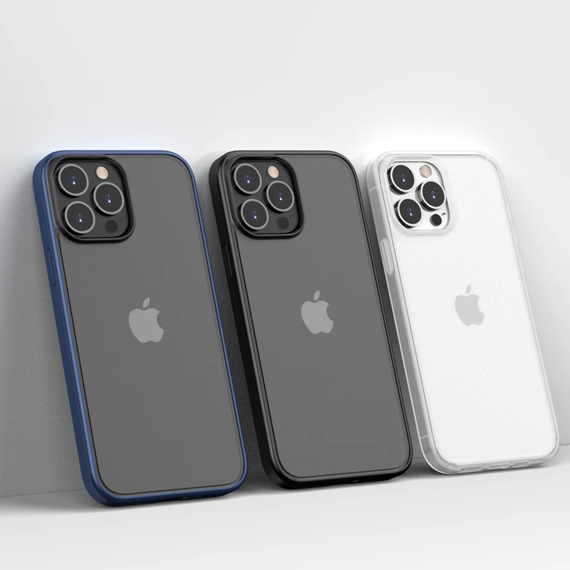 Matte Anti-knock Back Cover Shell Heavy Duty Protection Shockproof Case for iphone 13 12 11 Pro Max Mini X XS XR