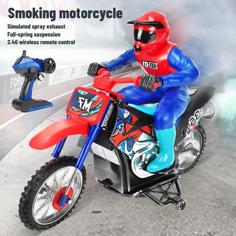 Leemook 2.4G 1:10 4CH 20KM/H recharge high speed RC radio remote control toy motorcycle