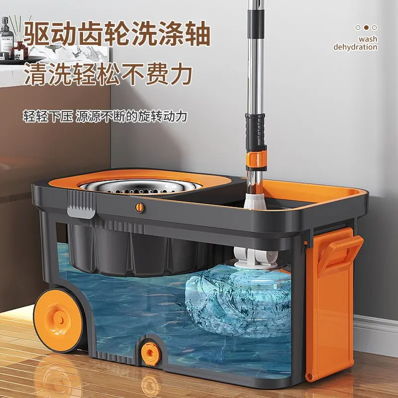 Hot selling mop bucket set lazy mop twist bucket household cleaning 360 rotating mop and bucket