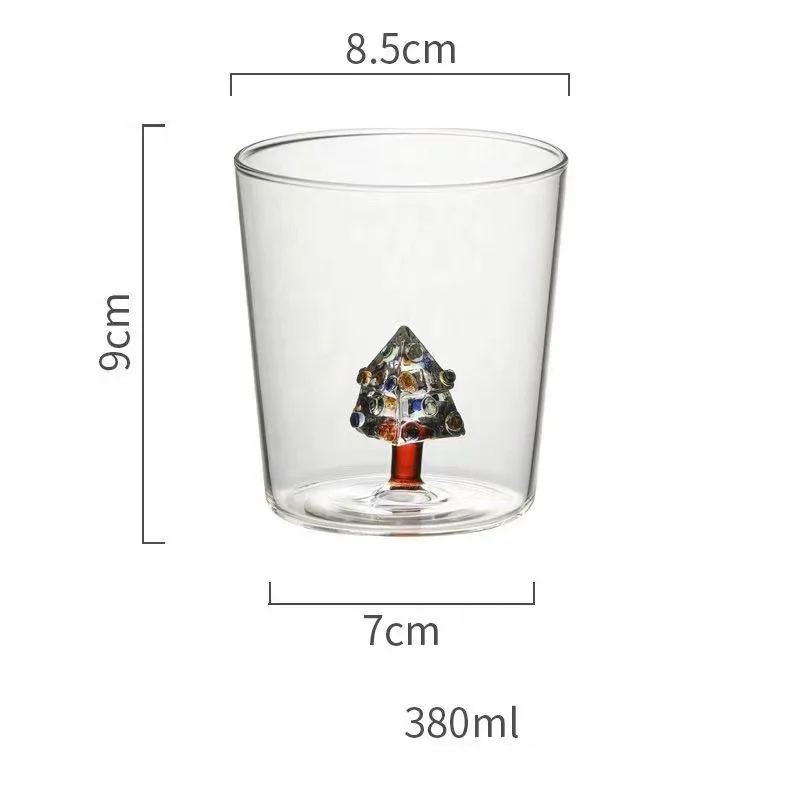 Transparent glass round mouth design water cup Marine animal shaped glass