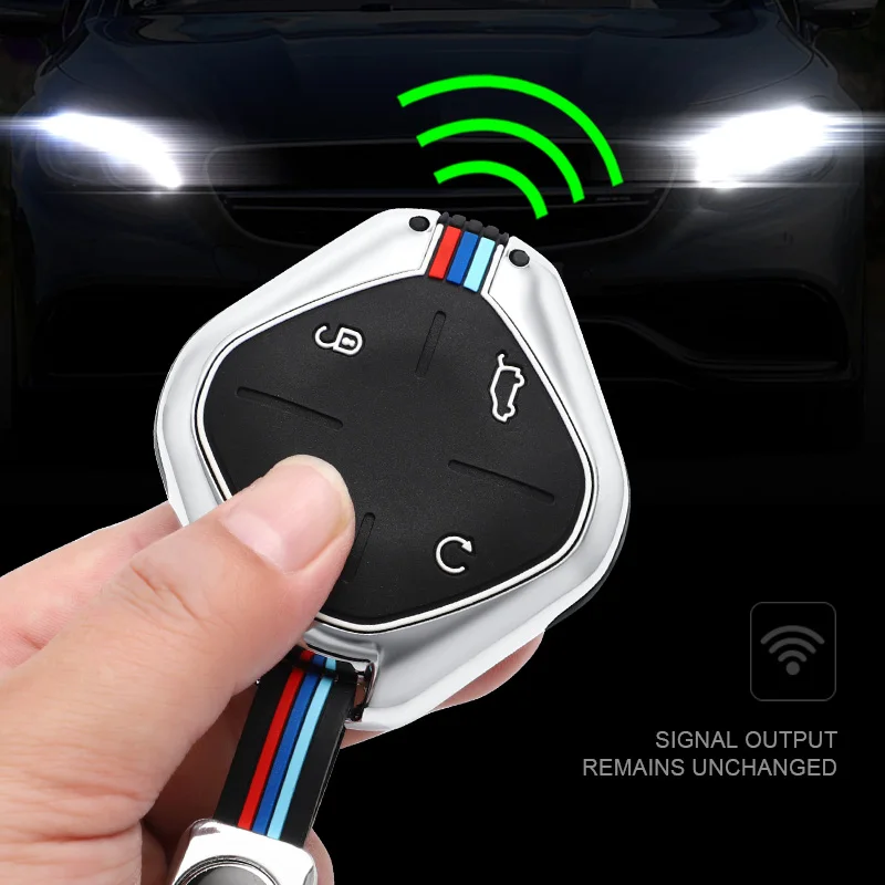 Zinc Alloy+Silicone Car Key Shell Case Cover Remote Control Smart Key Bag Covers Fit for JAC KMC Chery Jetour