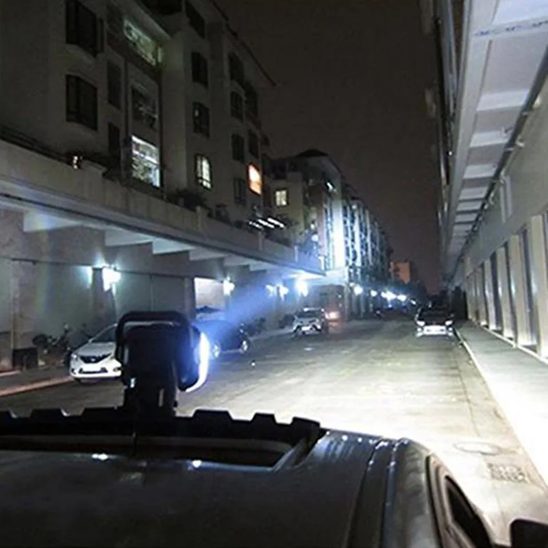 50W LED Search Light 360 Degree LED Rotating Remote Control Work Light with Magnetic Base for SUV Boat Home Security Protection