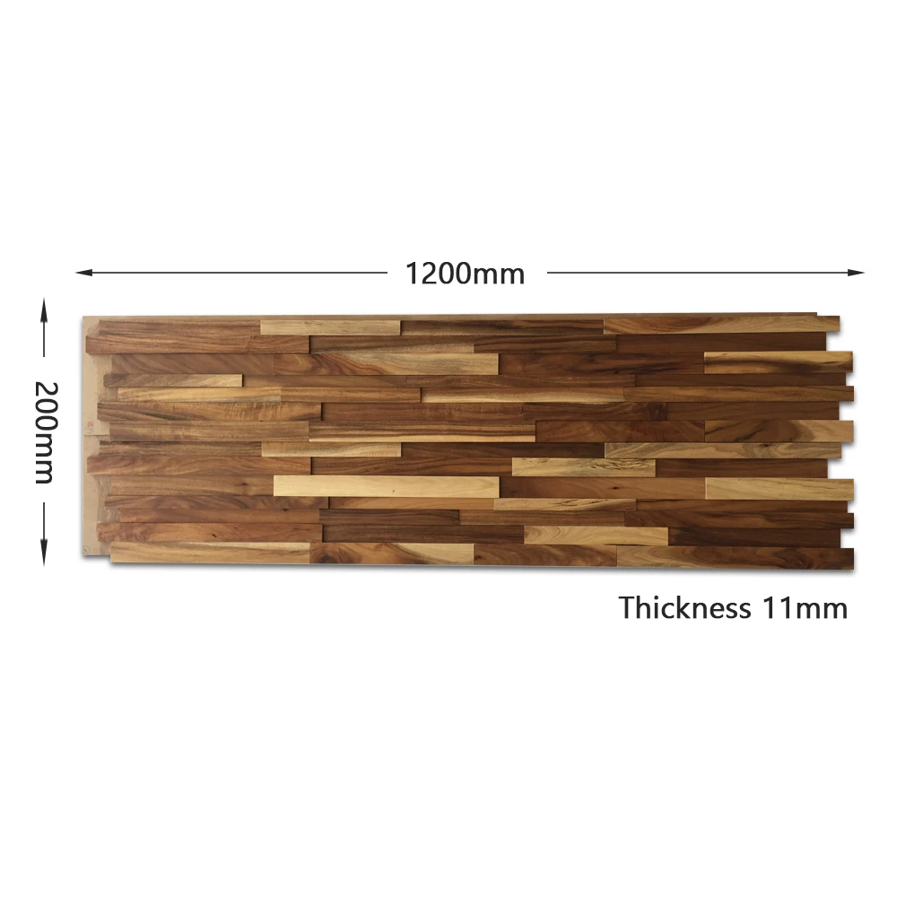 KASARO Natural Interior Wood Paneling Solid Wood Timber Planks Modern Decorative 3D Wood Wall Panels
