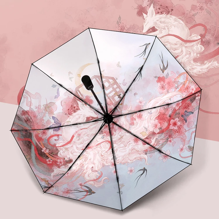 CHUVABAND 21 Inch 8 Bone Cartoon Anime Umbrella Designsner Brand Umbrella Wholesale Folded Uv Umbrella Automatic