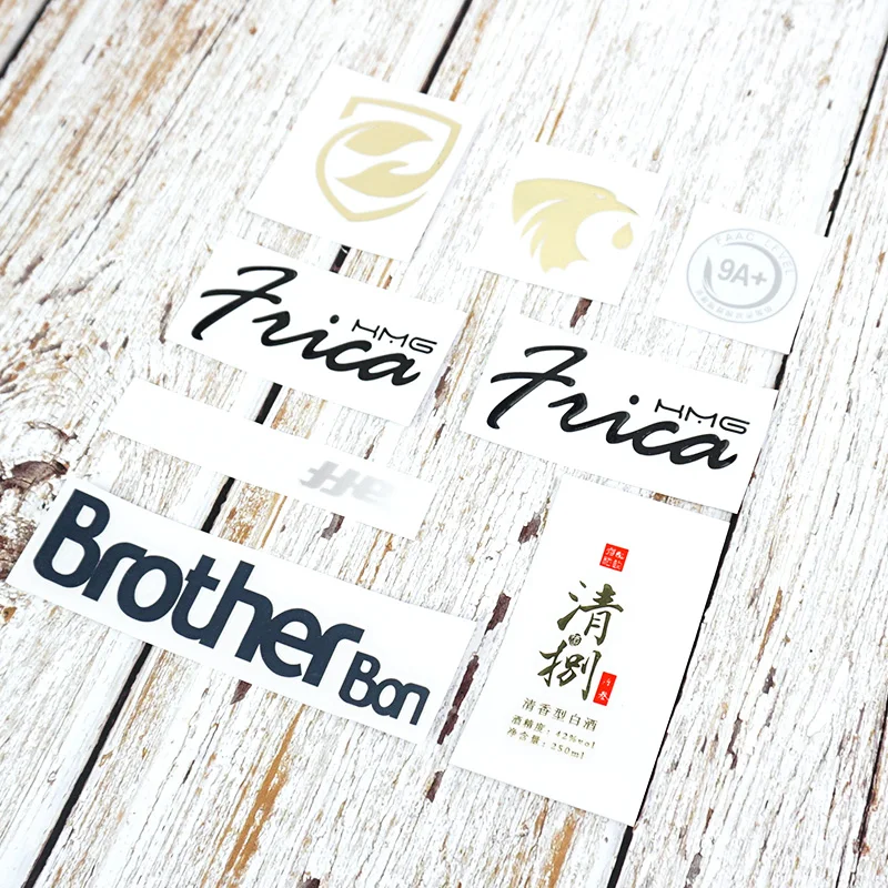Customize UV Transfer Sticker Personalized 3D Vinyl Metallic Stickers,Custom Logo Business Labels Metal Sticker Gift box decal