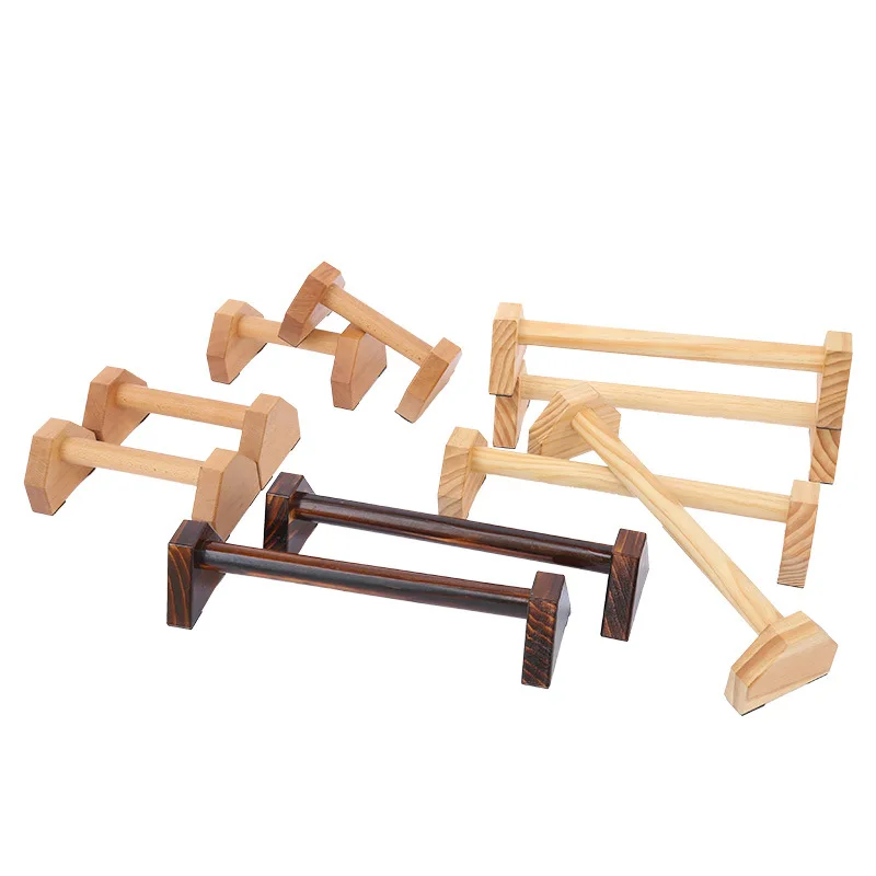 Original Factory Direct Russian Push-up Stand Bar Wooden Parallels  Home Workout Equipment  Wooden Calisthenics LOGO For  Free