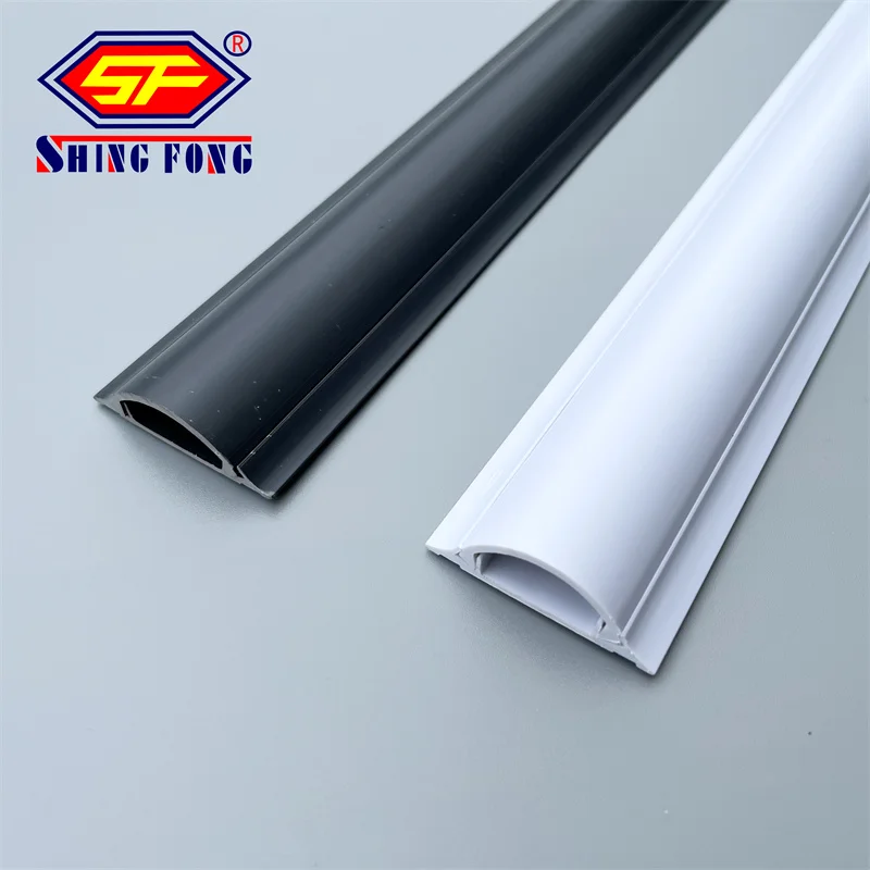 PVC Arc Floor Cable Trunking Round Trunking Bahrain 70x20mm Half Moon Cable Duct