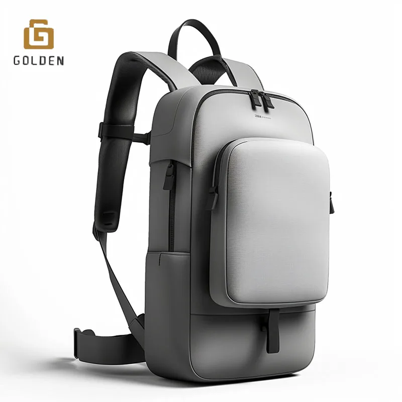 Golden Waterproof Travel Anti Theft 17 Inch Rolltop Led Backpack Laptop Bag Motorcycle Riding Outdoor Laptop Backpack For Women