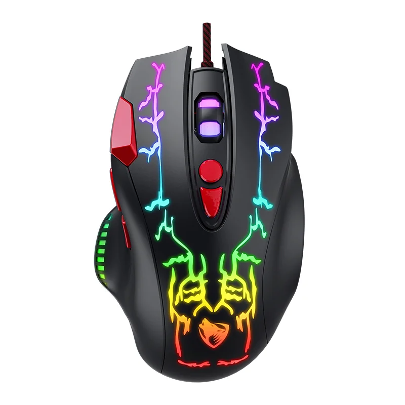 High sensitivity USB wired glow Led RGB 8D gaming mouse G550 high-tech gamer mouses