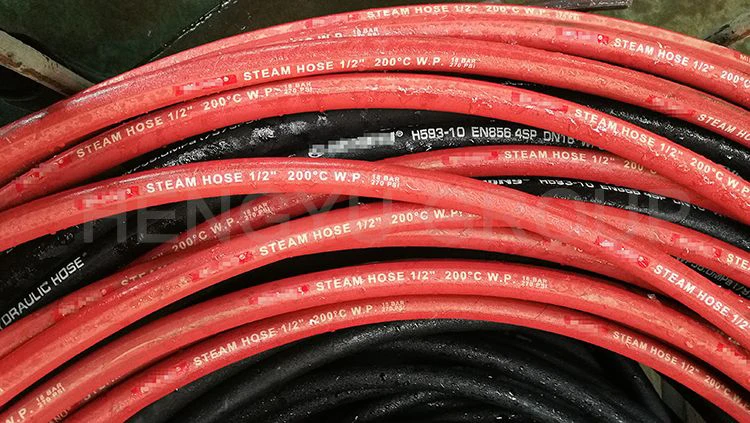 Steam Hose High Temperature Red EPDM Rubber Water Transfer Saturated Steam