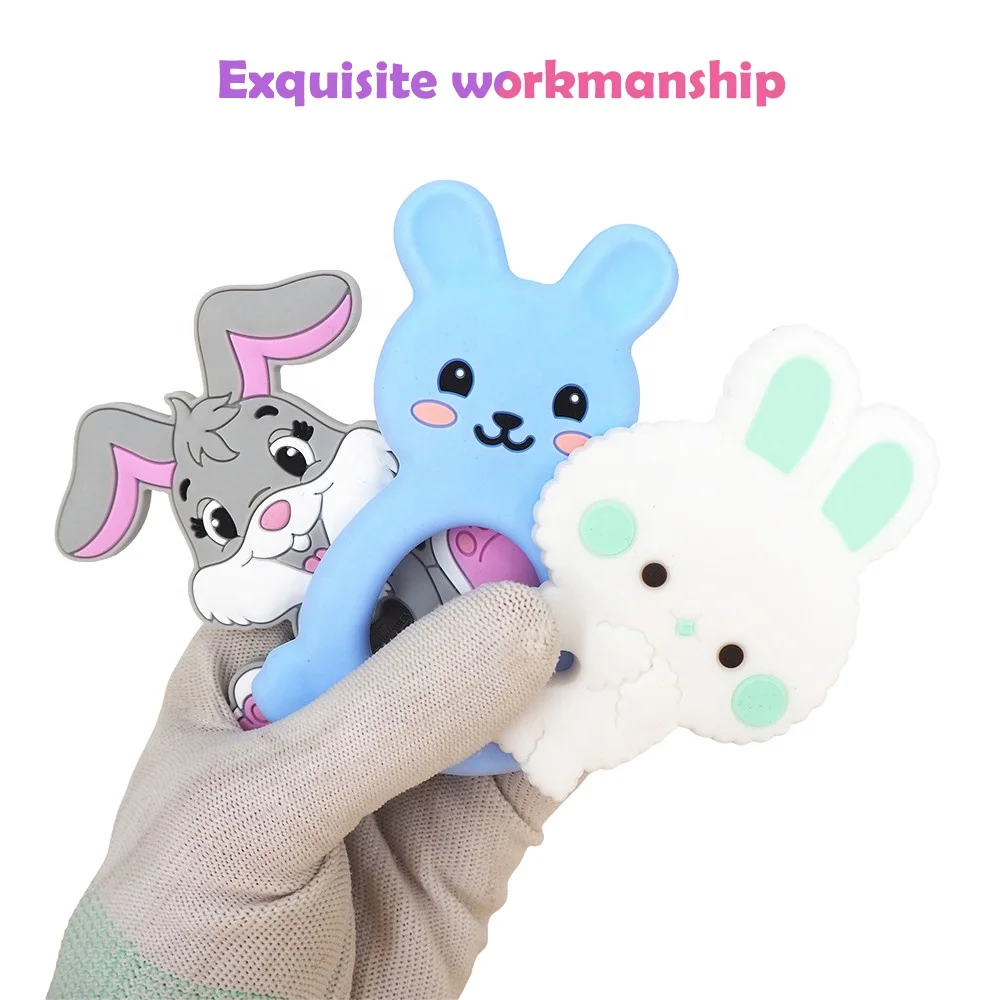 2024 Baby Health Teether Toys Newborn Nursing Oral Care Animal Molar Chewing Silicone Teethers for Babies