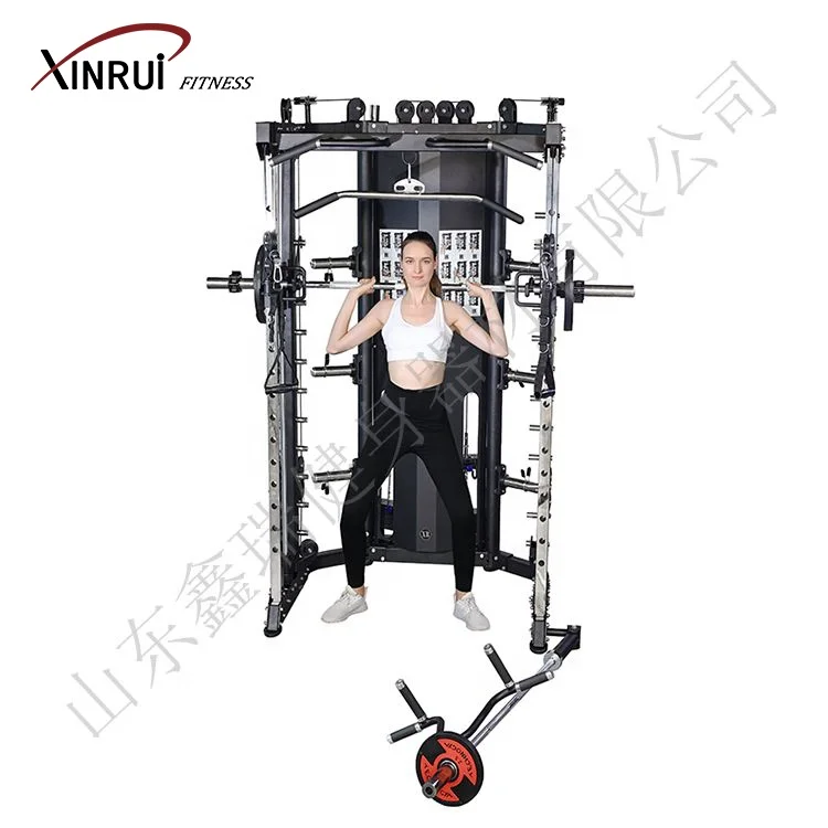 Comercial fitness glute trainer 4 in1 multi functional smith machine strength machine home gym XR1001A