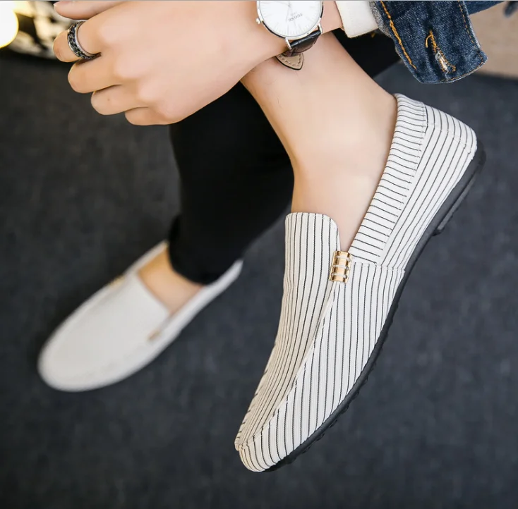 Good Quality Cheaper Spring For Men Walking Cotton Fabric Sneakers Casual Shoes