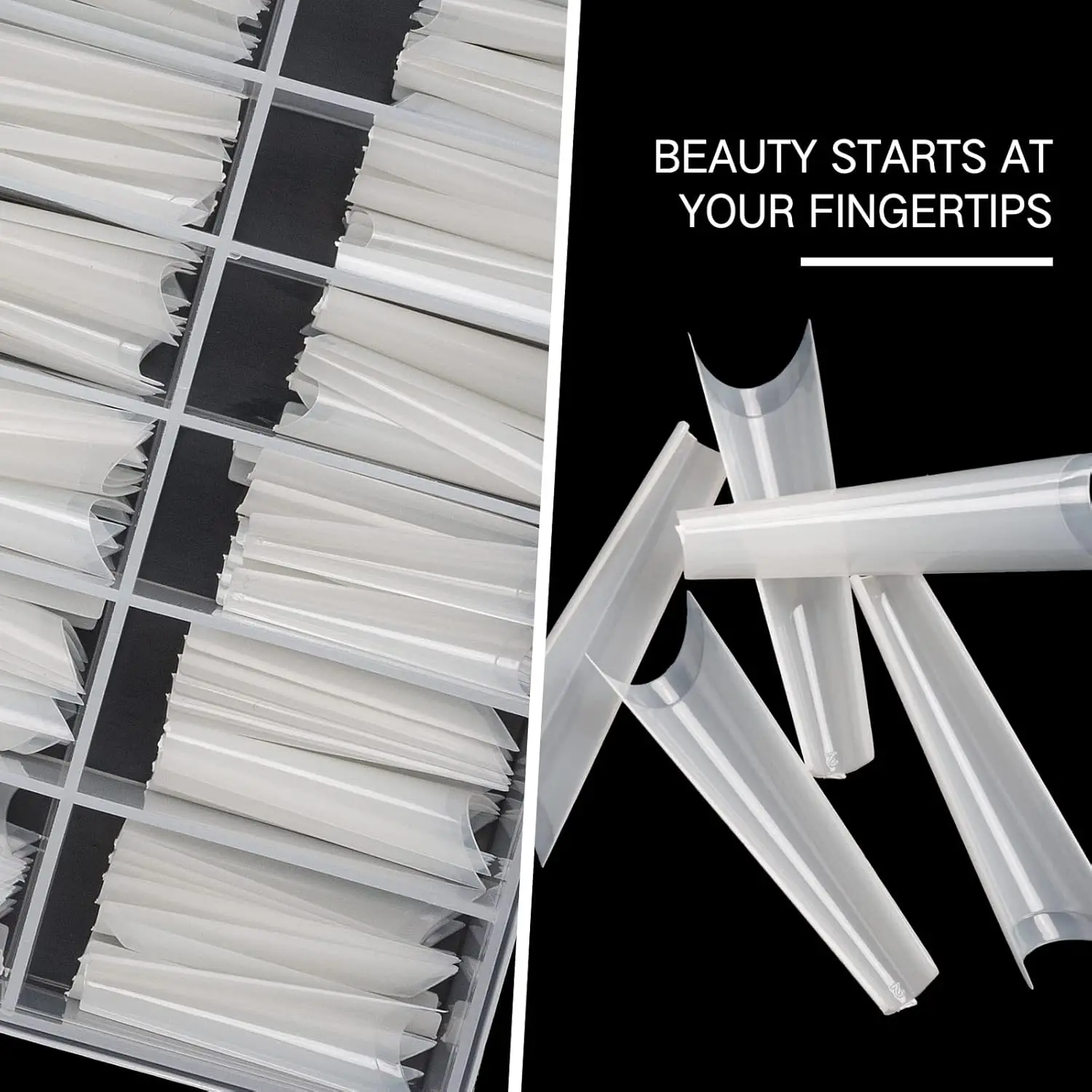 XXL Extra Long Coffin Nail Tips Tapered Acrylic Half Cover Nail Tips False Matte Nail Tips Soft Gel Manicure Salon 200PCS