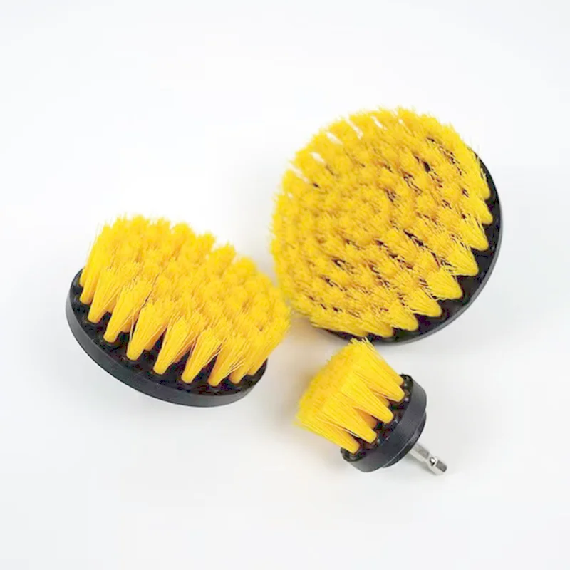Electric Cleaning Brush Set of 4 Electric Drill Cleaning Floor Tile Car Wash Brush Multifunctional Kitchen Brush with Long Rod 1
