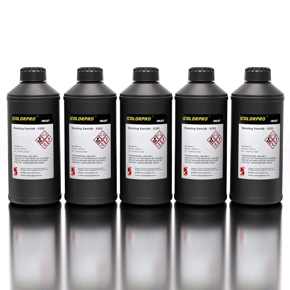 Промышленный лак iColorPro Бронзовый для исключительной металлической отделки на упаковке