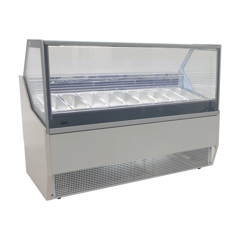 Factory direct sales counter top ice cream showcase freezer and gelato display freezer showcase