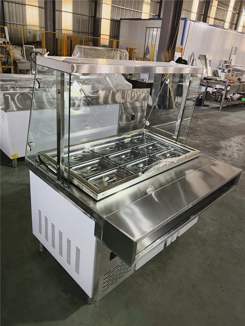High Quality Stainless Steel Buffet Table For Refrigeration And Heating Buffet Counter