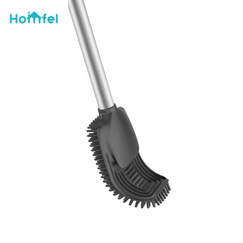 Hot nice look Europe style Stainless Steel SS compact Bathroom TPR 2.0 Toilet Brush Holder SET durable Toilet Brush