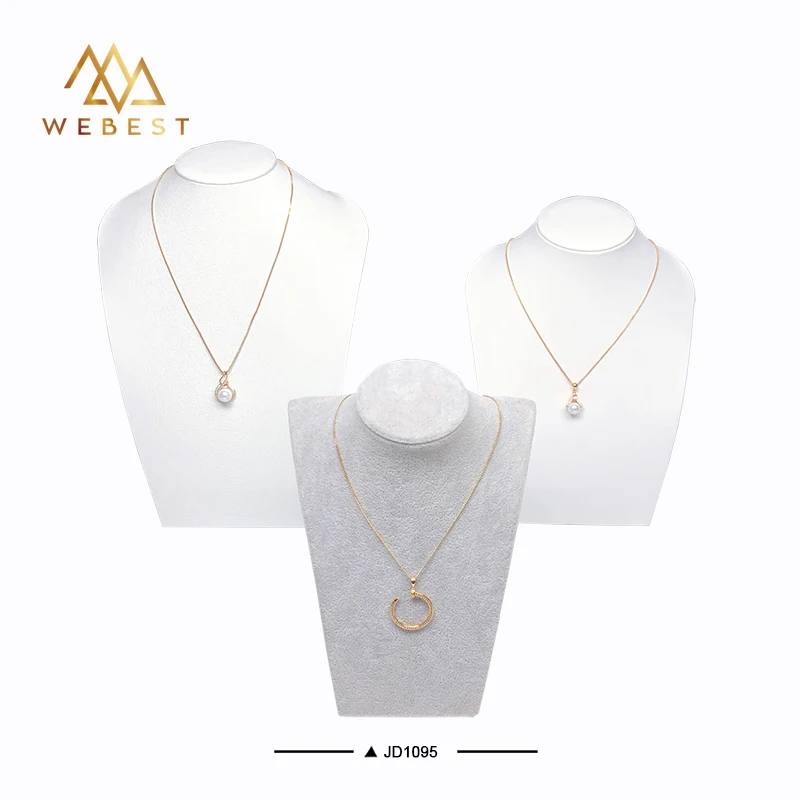 Webest  High Quality Three Colors Mannequin Necklace Jewelry Pendant Display Stand Holder Show Decorate Jewelry Display Shelf