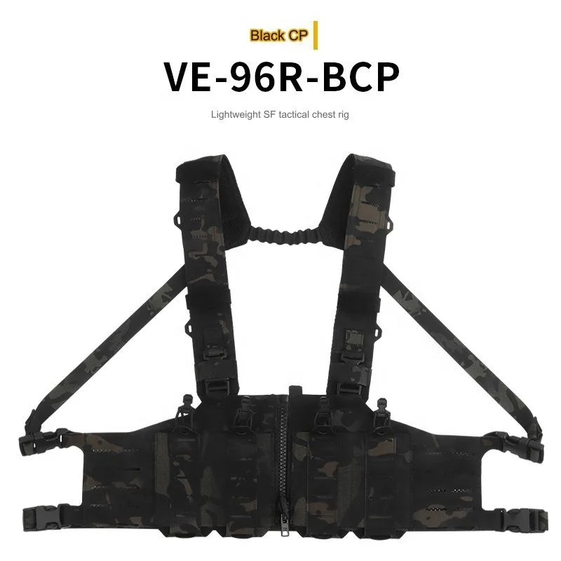 Lightweight SF Tactical Camouflage H-Shaped Suspender Custom Modular MOLLE Mount Chest Mount Personal Defense Equipment
