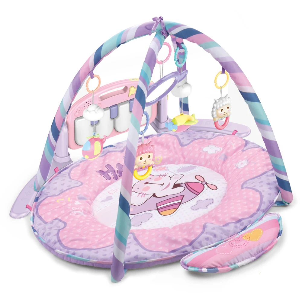 Круглый детский игровой коврик, мягкий игровой коврик с пианино, детский музыкальный Спортивный Коврик для игры, пианино, фитнес-стойка
