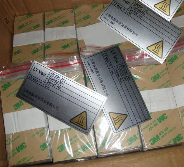 High quality metal etched printing sign