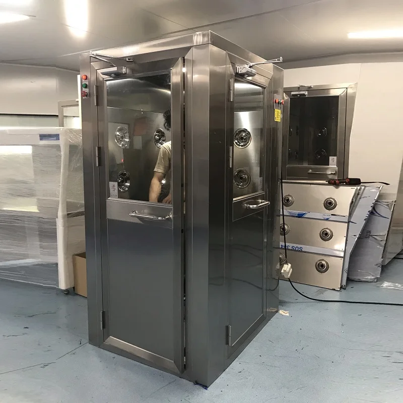 Modular Clean Room Air Shower with Air Interlocked System GMP Cleanroom Stainless Steel Air Shower