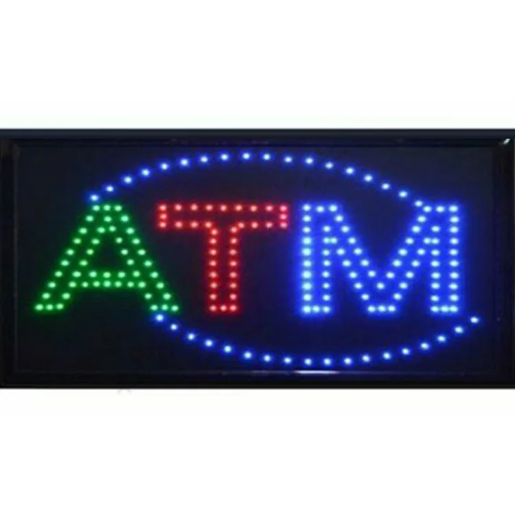 Производитель, низкая цена, высокое качество, ATM, светодиодный логотип, световая вывеска, Светодиодные Открытые вывески