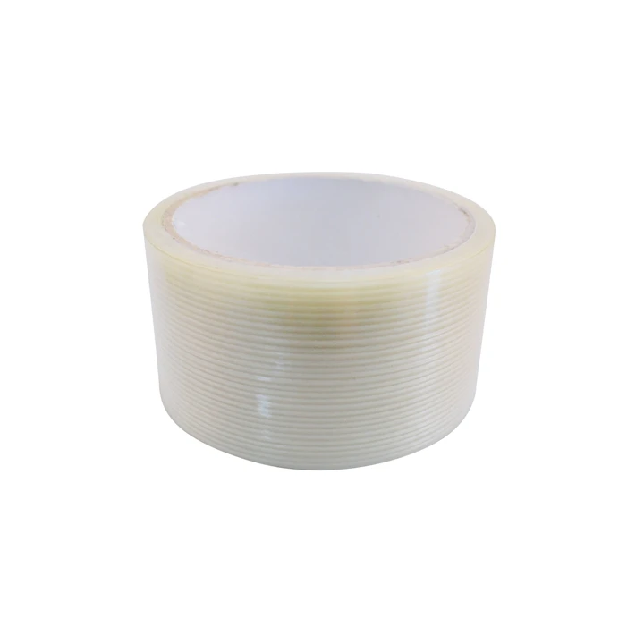 High tensile Self adhesive Striped Fiberglass reinforced unidirectional Tartan Filament tape for Binding Packing