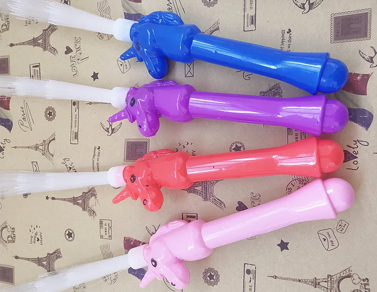 Party Light Up Unicorn Fiber Optic Led Sticks Promotional Flashing Led Unicorn Fiber Optic Stick Wands