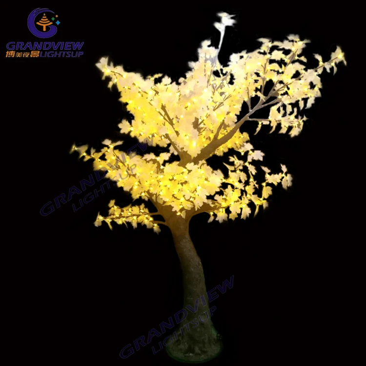 Outdoor Artificial Maple Tree with Lights PVC Christmas Halloween and Wedding Decoration for Home and Landscape Use