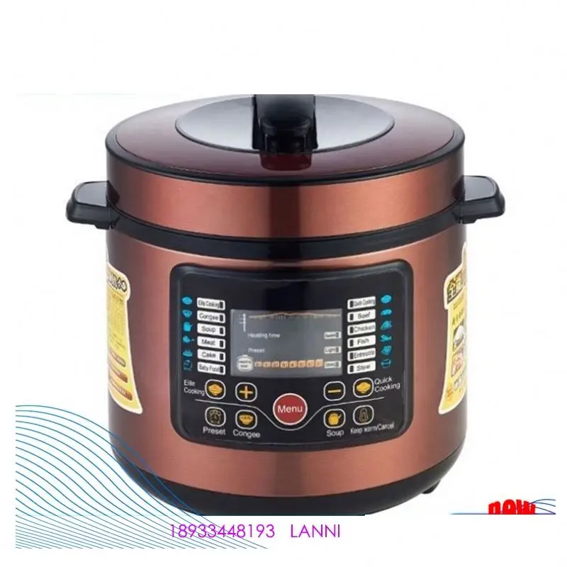 Electric Digital Multifunction Pressure Cooker Stainless Steel (6 Quart 1000 Watts)