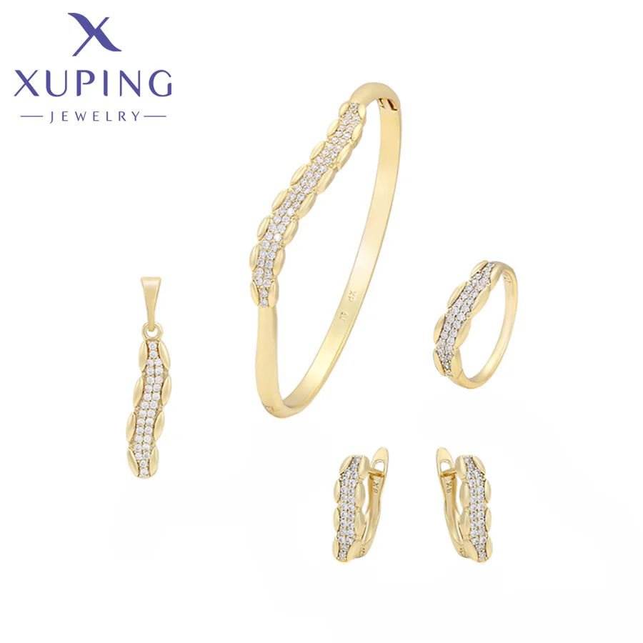 S00145724 XUPING Jewelry Elegant Professional Lady Jewelry 14K Gold Plated Set Fashion Fine Jewelry Sets