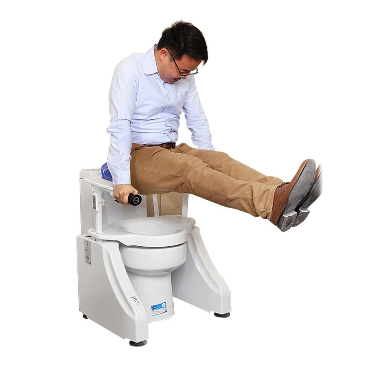 Wheel Chair With Toilet Lift Transfer Commode Bath Chair For Patient