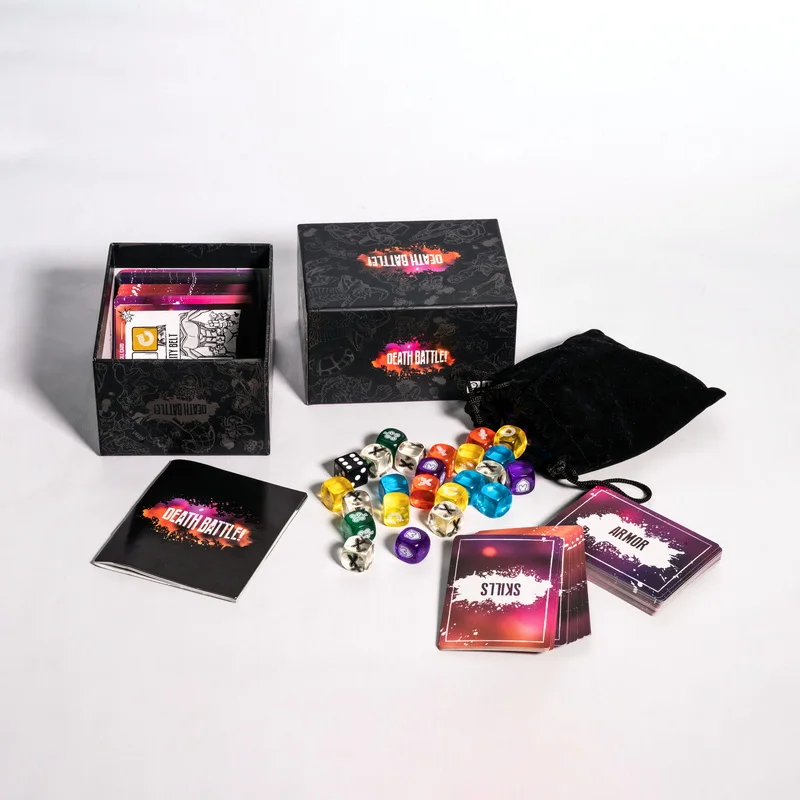 custom family card game with dice, chips and  hourglass timer adults party game