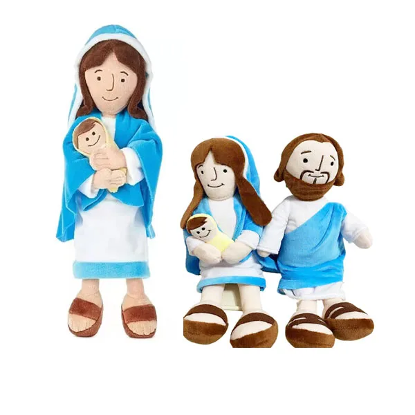 Jesus Doll Plush Virgin Mary Plush Doll Toy Christening Religious Easter Christmas Christ Religious Toys