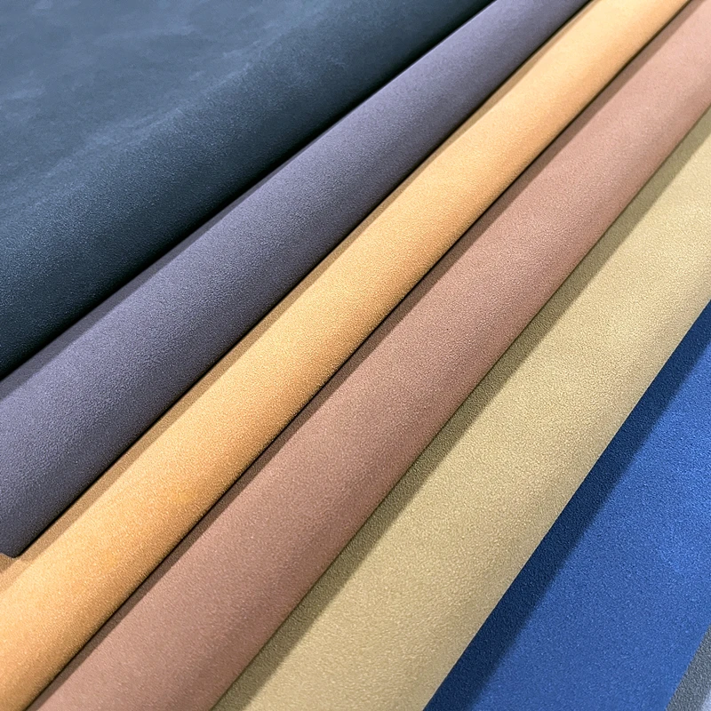 Eco Friendly 1.0 Yangbuck PU Artificial Leather Dull Polish Suede Synthetic Leather Fabric For Shoes