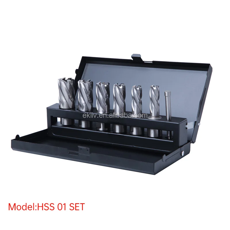 High-Speed Steel Annular Cutter Core Drill Bit TCT Broach Hole Saw Cutter for Magnetic Drilling Machine for Ejector Pilot