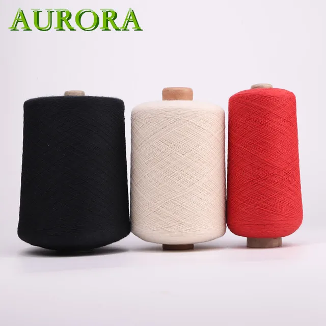 Cheap price NE6/1 knitting glove yarn regenerated cotton polyester blended yarn for glove recycled yarn