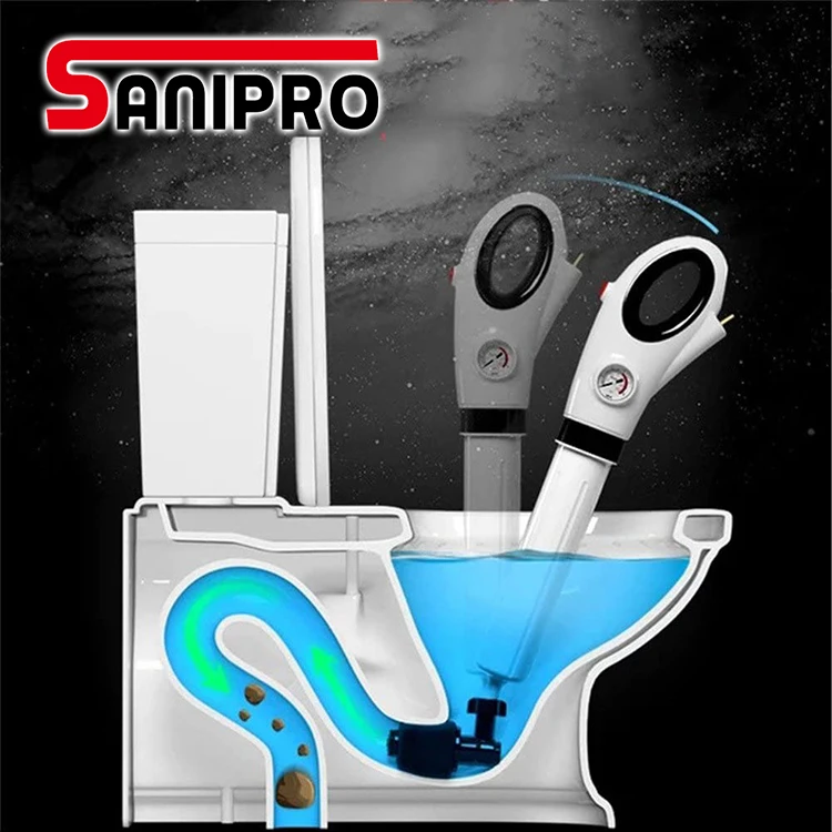 
Sanipro Bathroom Air Power Drain Blaster Pipe Pressure Pump Cleaner Kitchen Clogged Pipe Bathtub Toilet Plungers 